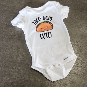 Gerber White Taco 'Bout Cute Bodysuit